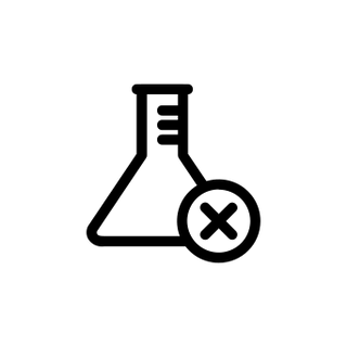 Erlenmeyerkolben Symbol Zeichen Icon schwarze Linie